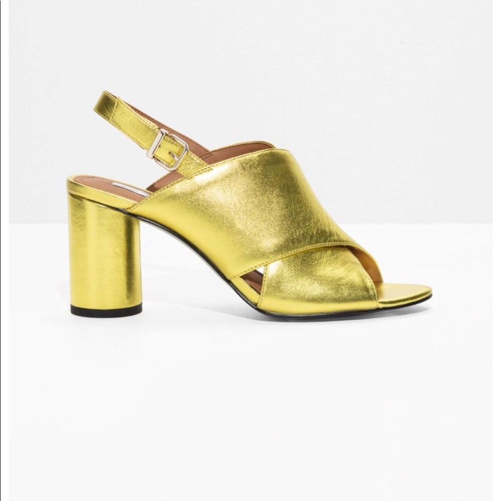 metallic heels